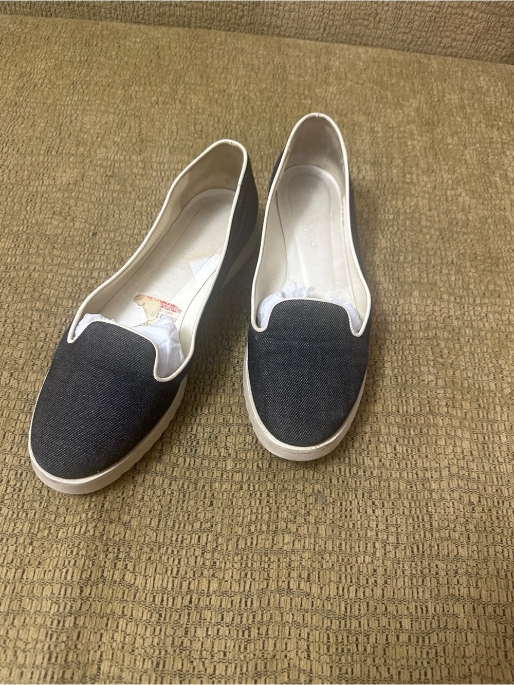 Jaelle Paris Denim Slip-On Loafers Flats Women’s Size 38 Casual Comfort Shoes